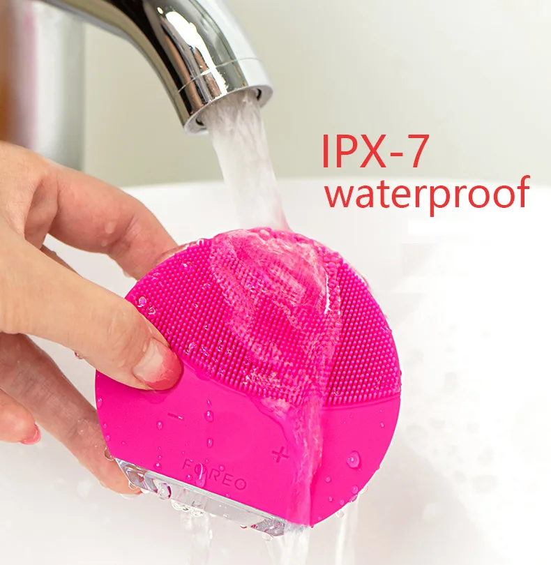 Electric cleansing instrument luna mini 2 waterproof Silicone Mini Facial Cleansing Brush Silicone  Deep Pore Cleaning Massage