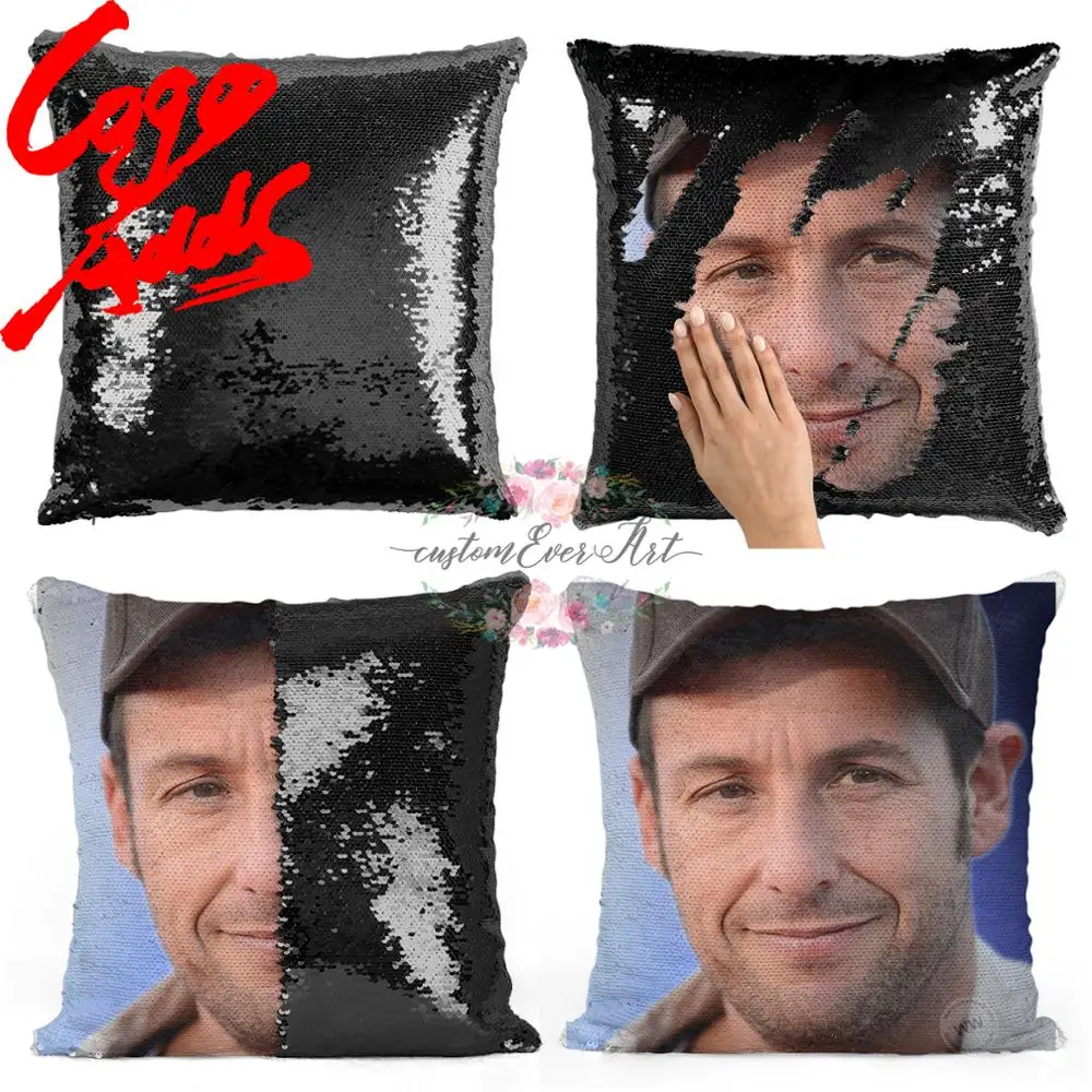 

Adam Sandler sequin pillow | sequin Pillowcase | Two color pillow | gift for her | gift for him | pillow | magic pillow