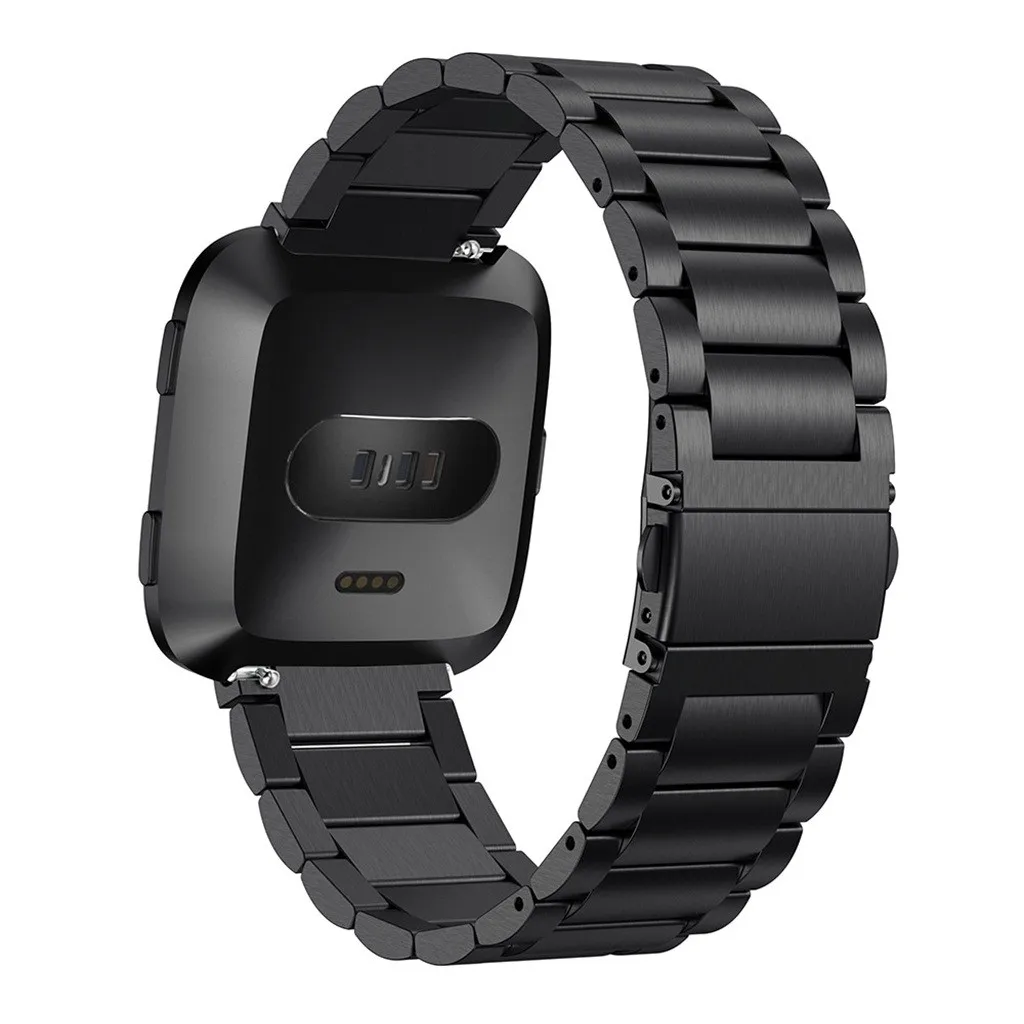 Роскошный ремешок из нержавеющей стали Браслет замена для Fitbit Versa 2