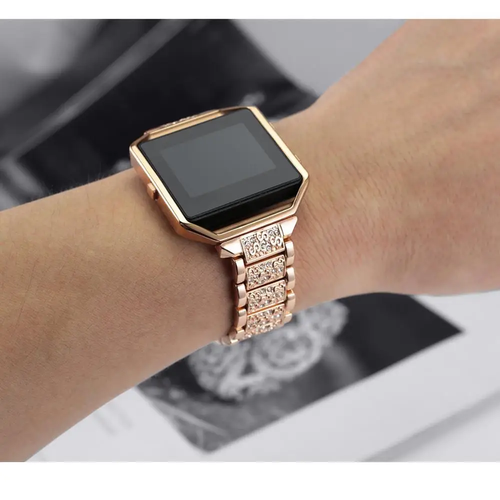 Oulucci нержавеющая сталь для Fitbit Blaze полосы с рамкой ремешок для часов сменный ремешок аксессуар ремешок для Fitbit Blaze ремешок