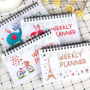 

1Pcs Cute Can Tear The Weekly Schedule Book Calendar Simple Schedule Program Memorandum DIY Calendar Planner Notebook