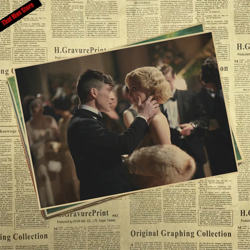 Peaky Blinders TV Series Retro Wall Art Poster - Kraft Paper Print for Home Room Decor image 6