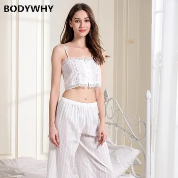 

Summer New Women's Thin Section Pajamas Sexy Exposed Navel Sling Trousers Loose and Comfortable Home Pajamas Set
