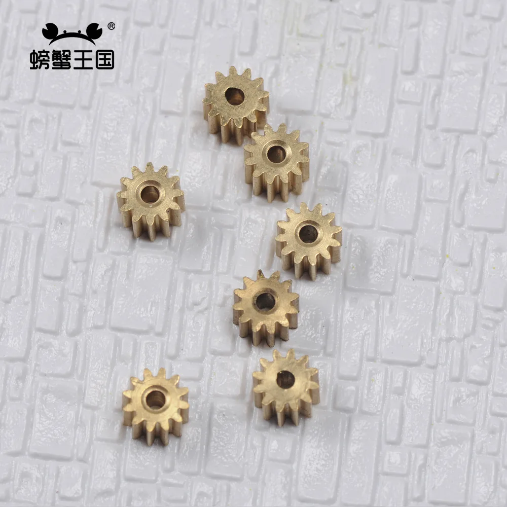 Crab Kingdom copper gear 12-2a металлическая износостойкая зубчатая стойка с модулем 0,5 зубьями 12 апертурой 2 мм