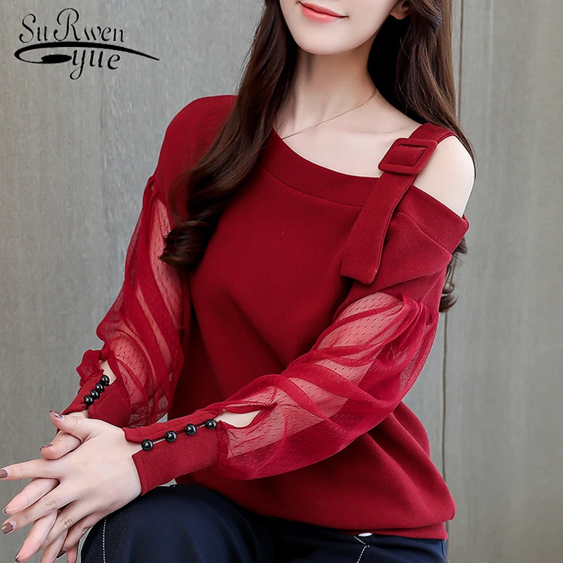 red shirt blouse