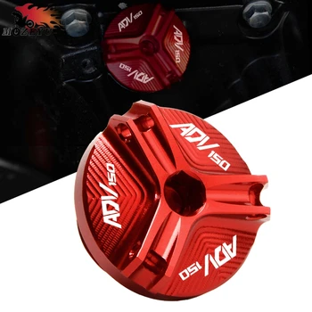 

New Red/Black For HONDA ADV150 adv 150 2019-2020 Motorcycle CNC Aluminum M20*2.5 Engine Oil Filler Cover Plug Cap Screw cover