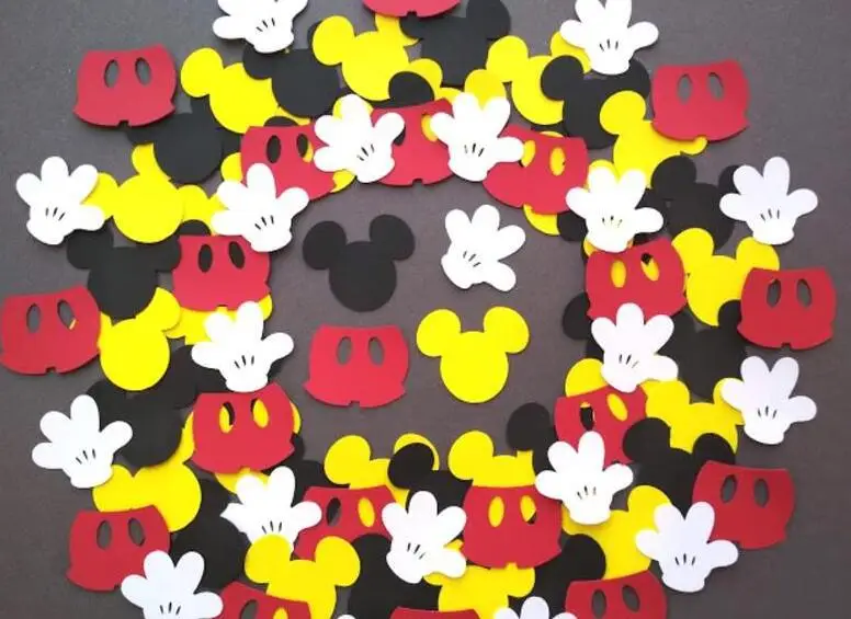 Mickey Mouse Theme Confetti 100 Baby Shower Party Boys Girls Kids First 1st Birthday Party Supplies Home Table Decorations party supplies party decorations