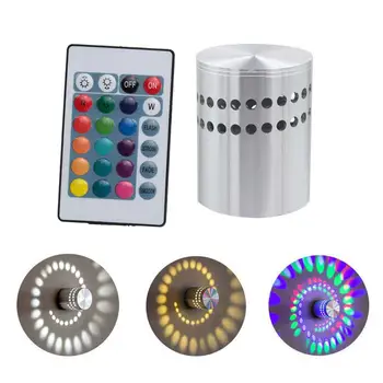 

3W Porch Home Bulb RGB LED Light Novelty Creative Spiral Ceiling Lights Walkway Wall Lamps