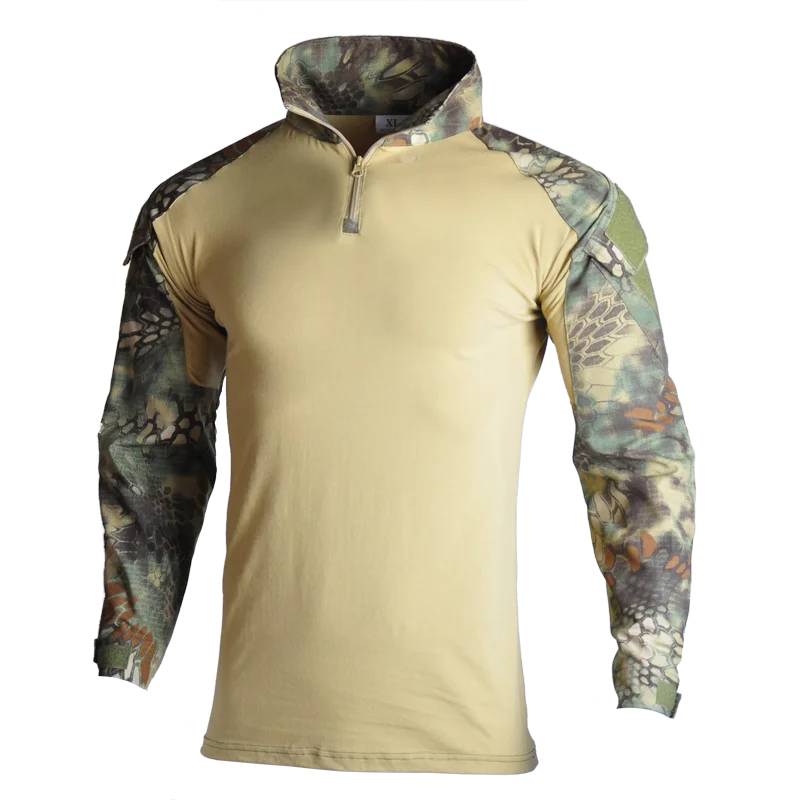 Tactical Combat Shirt Men Black Shirt US Clothing Tatico Tops CPU Multicam Camouflage Hunting Fishing Clothes Mens tactical shirt