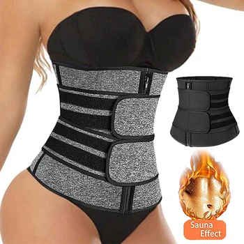 

Neoprene Sauna Waist Shaper Sweat Waist Trainer Corsets Slimming Belt for Women Weight Loss Compression Trimmer Workout Fitness