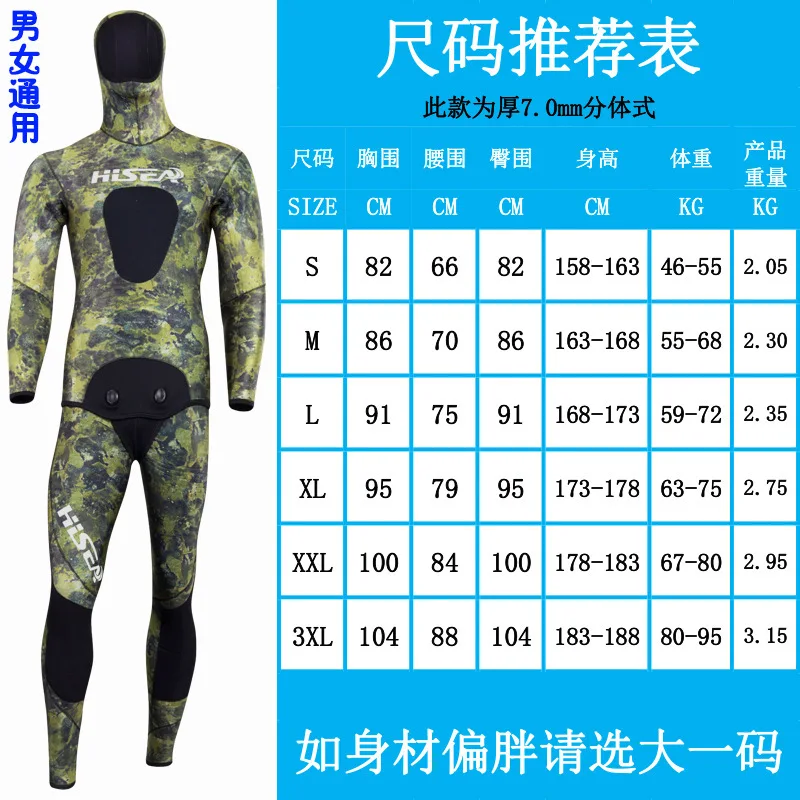 Free diving suit men's warm and cold proof winter large 5m split deep wet thickening equipment rubber jellyfish coat | Спорт и