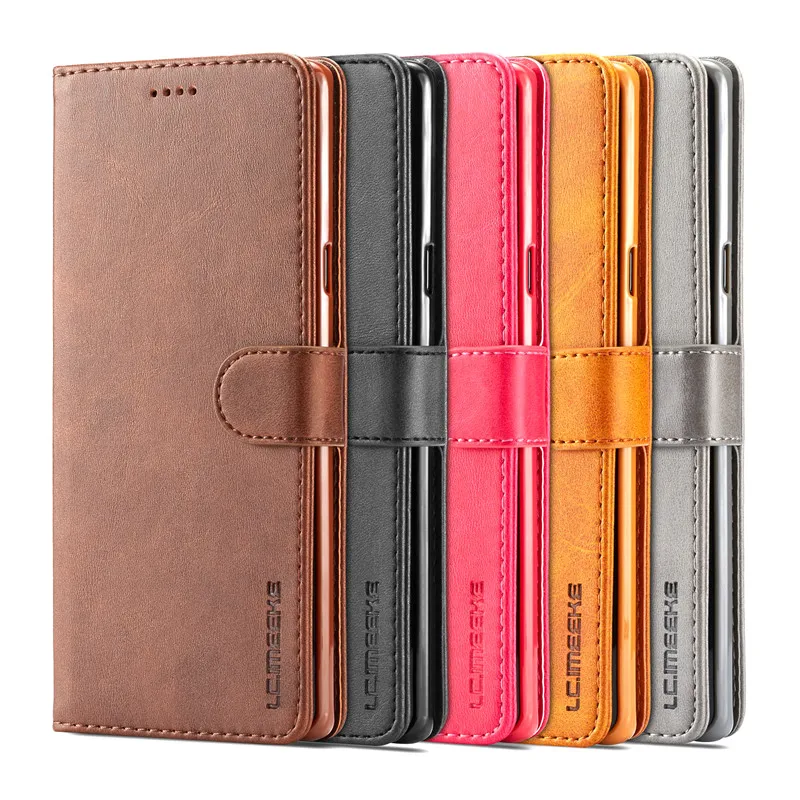 Кожаный чехол книжка с магнитной застежкой для Samsung Galaxy Note 10 Plus 9 8 S20 S10 S9 S8 A21 A51 A71 A50