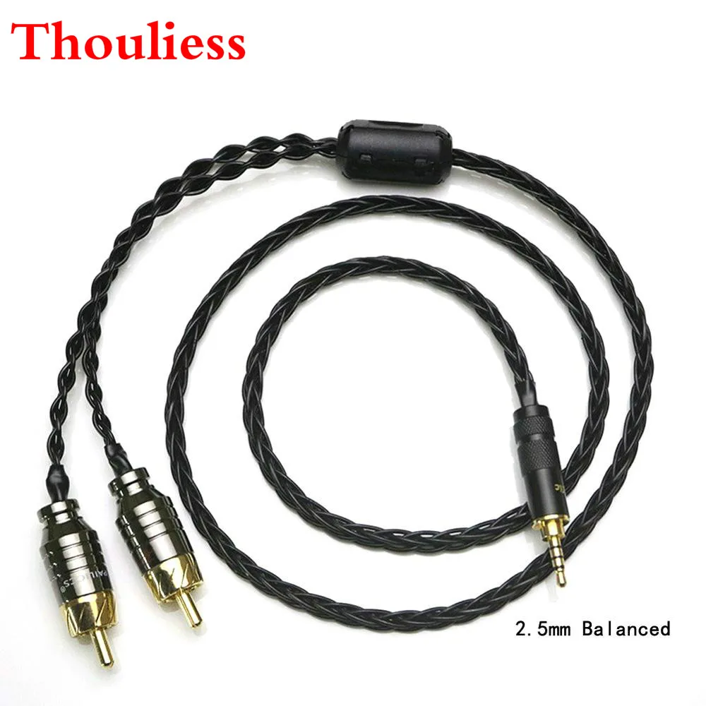 Thouliess Hi-End 2 5/3 5/4 4 мм сбалансированный штекер к RCA штекеру HIFI аудио адаптер кабель 7N