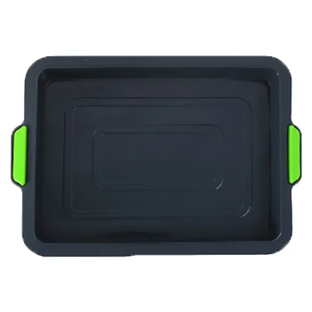 

Square Silicone Baking Tray Mold Pan Cake Mold DIY Bakeware Bread Mould High Temperature Resistant Cake Tool-Dark Grey