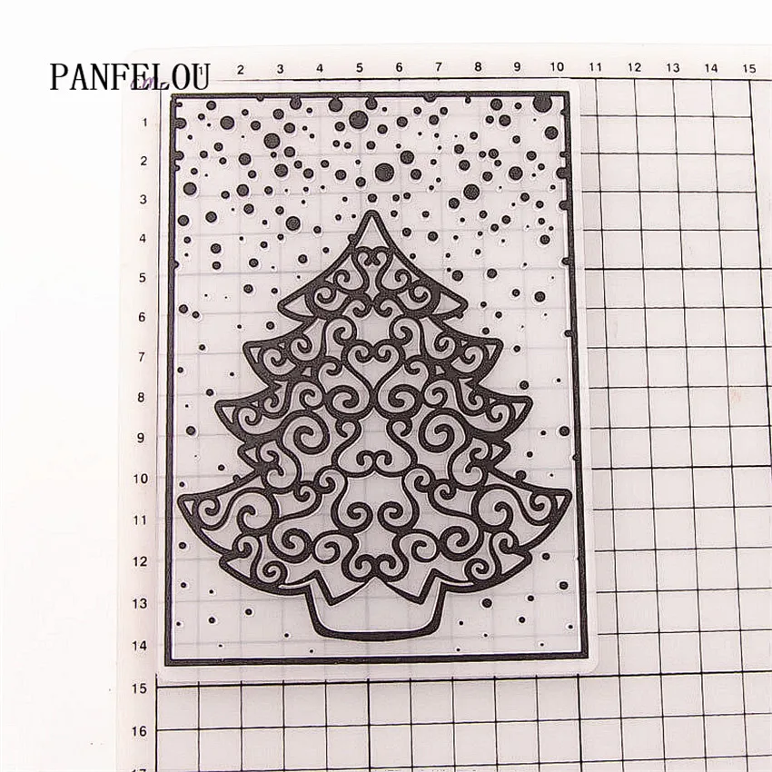 PANFELOU 10 5*14 8 пасхальное дерево папки для тиснения Пластик Скрапбукинг DIY шаблон