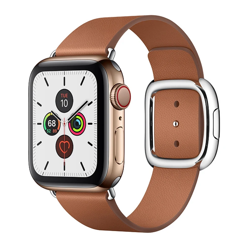 Ремешок для apple watch ремешок 44 мм 40 мм apple watch 5 4 3 2 1 iwatch ремешок 42 мм 38 мм Натуральная кожа Современная Пряжка браслет ремень