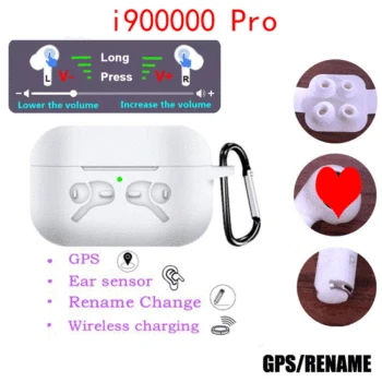 

i900000 Pro Tws Bluetooth Earphone Earbuds GPS Rename PK Air Max I9000 I90000 I200000 I100000 I 90000 I500 Tws Pro