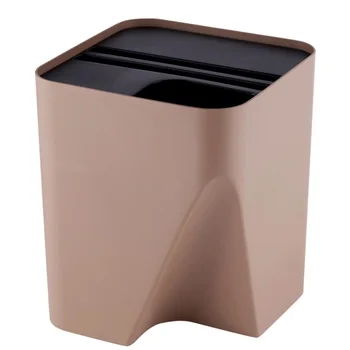 

1PCS Plastic Trash Can Stack Recycling Bin Waste Separation System Stacking Bins Waste Bin for Kitchen Bathroom Living Room