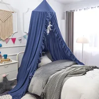 Baby Ruffle Canopy Mosquito Curtain Children Room Decoration Crib Netting Baby Ruffle Bed Canopy For Child 5