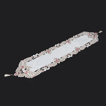 

New New Table Runner Embroidered Floral Table Cloth Pattern:#1 flower Size:40X150cm