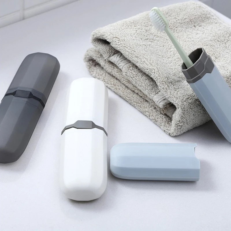 Toothbrush Storage Box Toothbrush Holder Toothbrush Case 1PC Portable Toothbrush Storage Box Outdoor Travel Hiking Camping Toothbrush Toothpaste Case Box Holder Bathroom Accessories