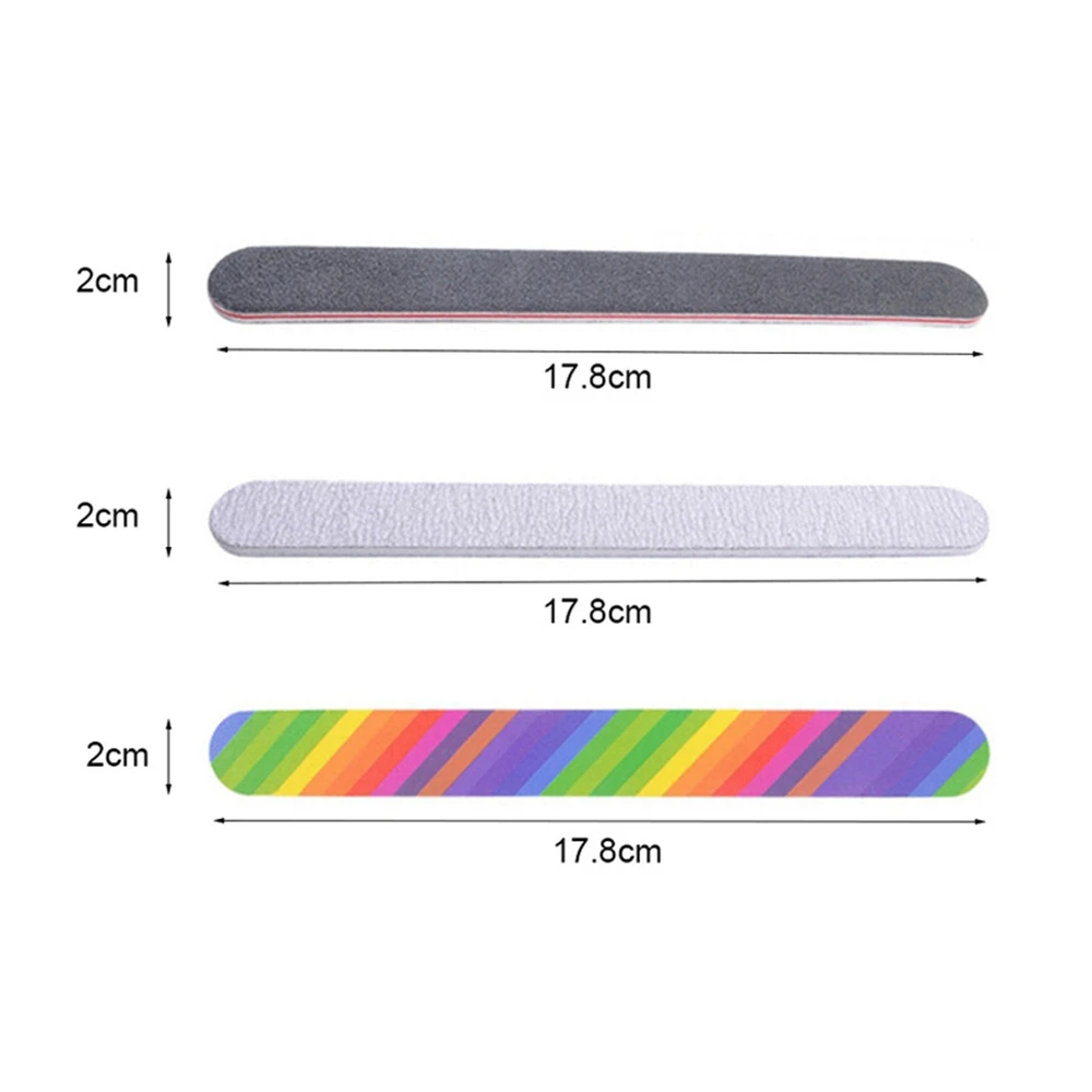 6pcsSet Nail Files Brush Durable Buffing Grit Sand Fing Nail Art Tool Accessories Sanding File UV Gel Polish Tools (10)