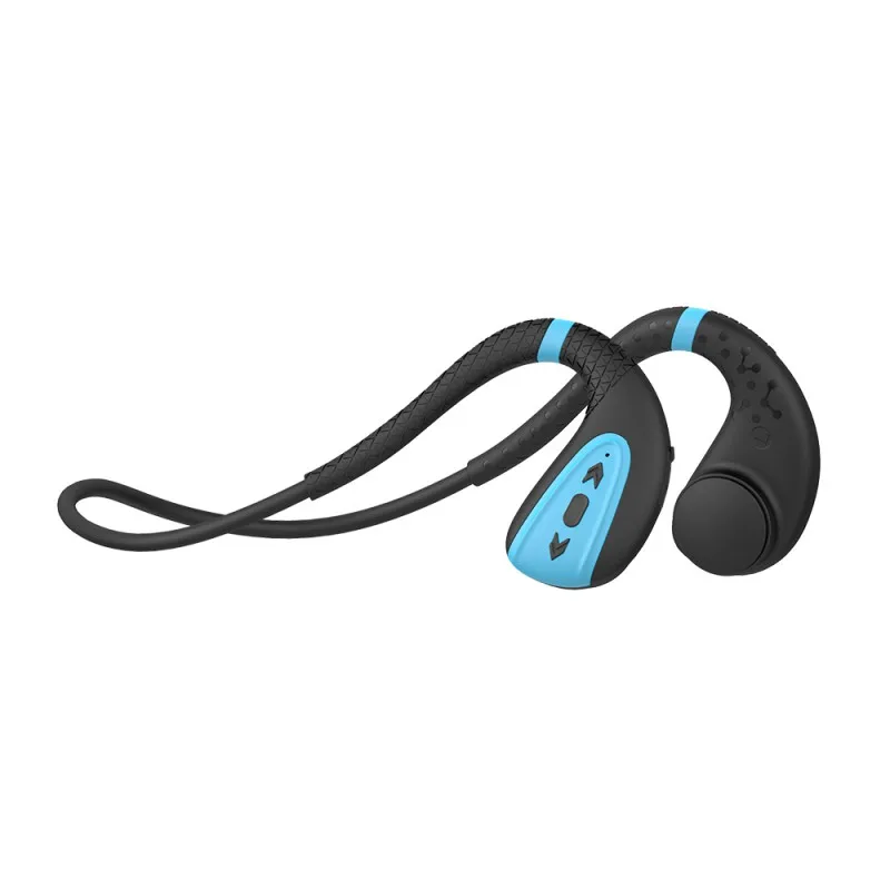 BLUE Тонкий дизайн, наушники с громкой связью, Bluetooth 5,0, наушники с костной проводимостью, водонепроницаемые, IPX8, 8 ГБ, память, беспроводные наушники - Цвет: BLUE