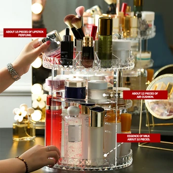 

Portable Cosmetic Storage Organizer Earring Holder Jewelry Display Travel Case Desktop Storage Box Sundries Container