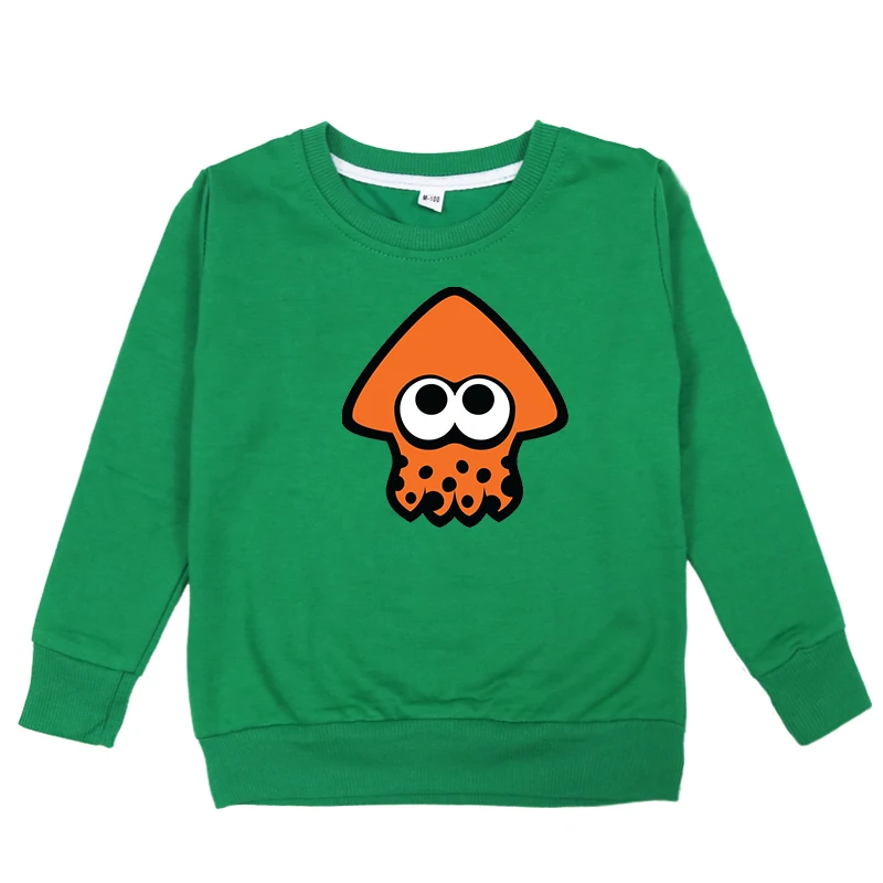 Толстовки с капюшоном с принтом игры «Splatoon»; модная повседневная хлопковая Спортивная одежда для малышей; топы; Kawaii; уличная одежда; пуловер