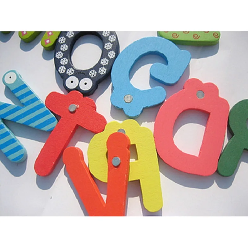 Деревянные холодильник набор магнитов 26 букв алфавита развития интеллекта для