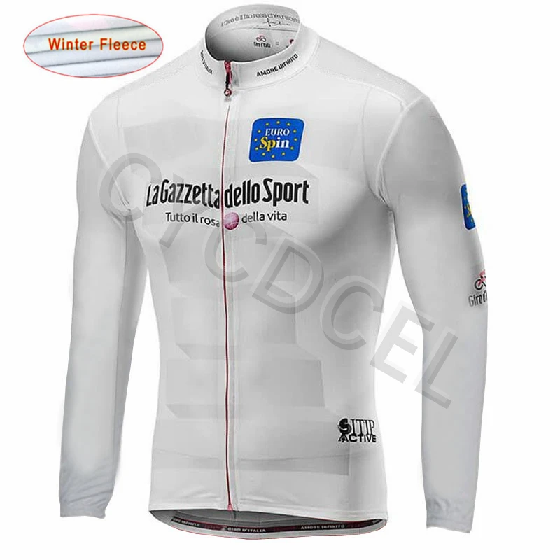 No.4 Tour de Italy, Майки для велоспорта, pro team, с длинным рукавом, зимние, термальные, флисовые, MTB, одежда для велоспорта, одежда для велоспорта, Майо, Ropa Ciclismo - Цвет: No.4