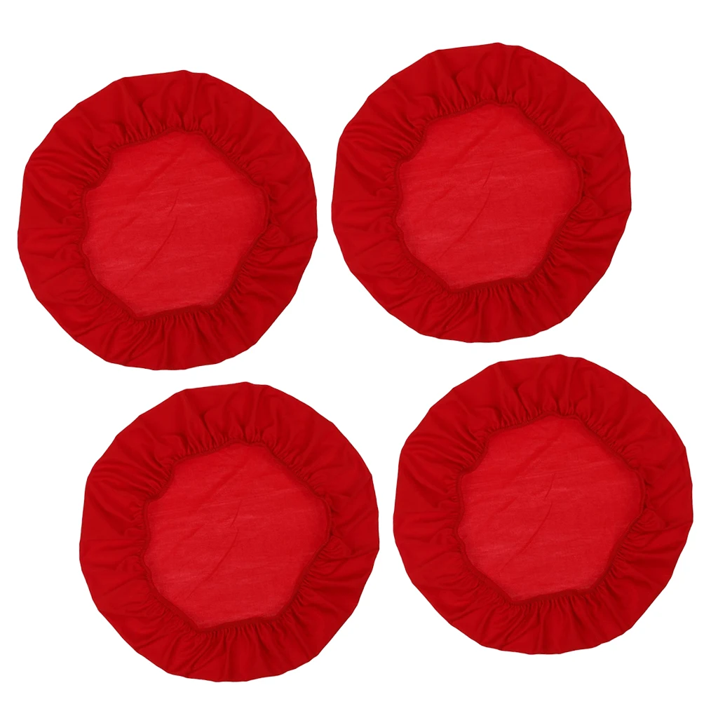 4Pcs Red Набор из 2/4 универсальных эластичных Растягивающихся чехлов для стула, наволочек для свадебного банкета, чехол для кресла чехол - Цвет: 4Pcs Red