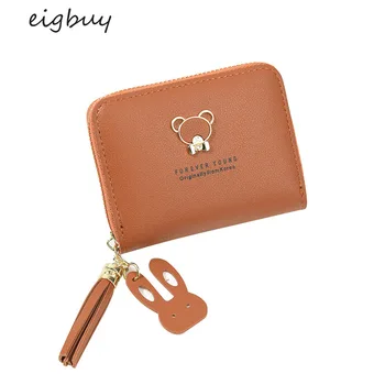

2020 Fashion Women's Wallet Cute Little Bear Short Zip Coin Purse Korean-style Women's Mini Handbag