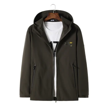 

8XL 7XL 6XL plus size Men's Spring/Autumn Hooded Jacket Men Stretch Windbreakers Jacket Mens Casual Coat Male Softshell Jackets