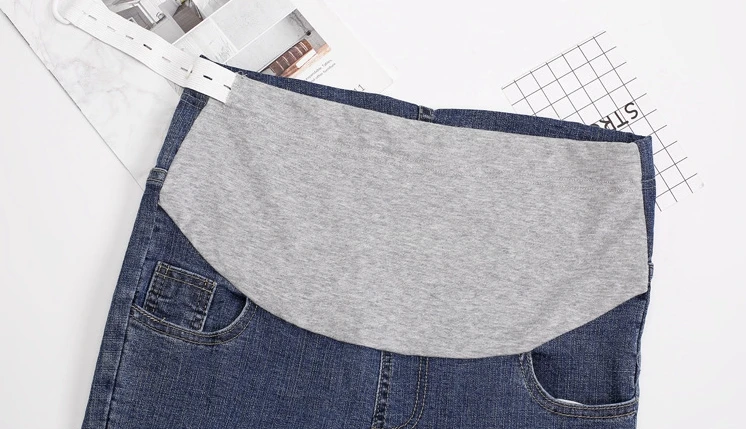 3XL джинсовые джинсы для беременных женщин высокая эластичная мягкая забота о животе регулировка лодыжки брюки для беременных Весенняя осенняя одежда
