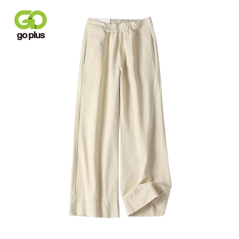 

GOPLUS Wide Leg Jeans Lady Loose Casual High Waist Pants 2019 Spring Retro Black White Trousers Women Ankle-Length Jeans C7426