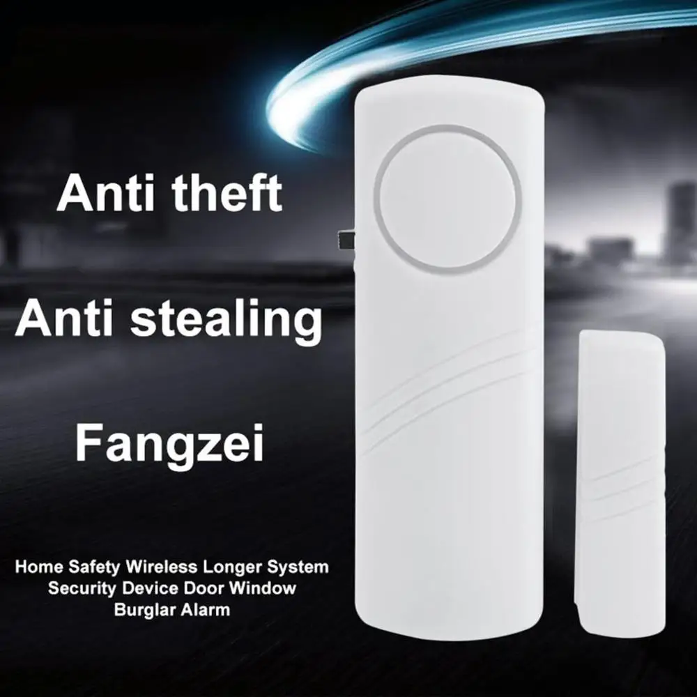 Door Window Wireless Burglar Alarm with Magnetic Sensor Home Safety Wireless Longer System Security Device Security Supplies