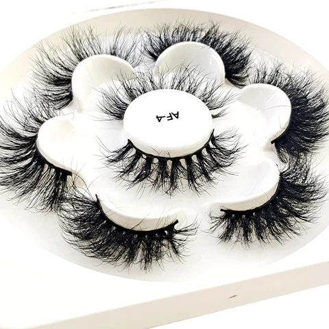 4Pair 3D Mink Eyelashes Fluffy Dramatic Eyelashes Makeup Wispy Mink Lashes Natural Long False Eyelashes Thick Fake Lashes