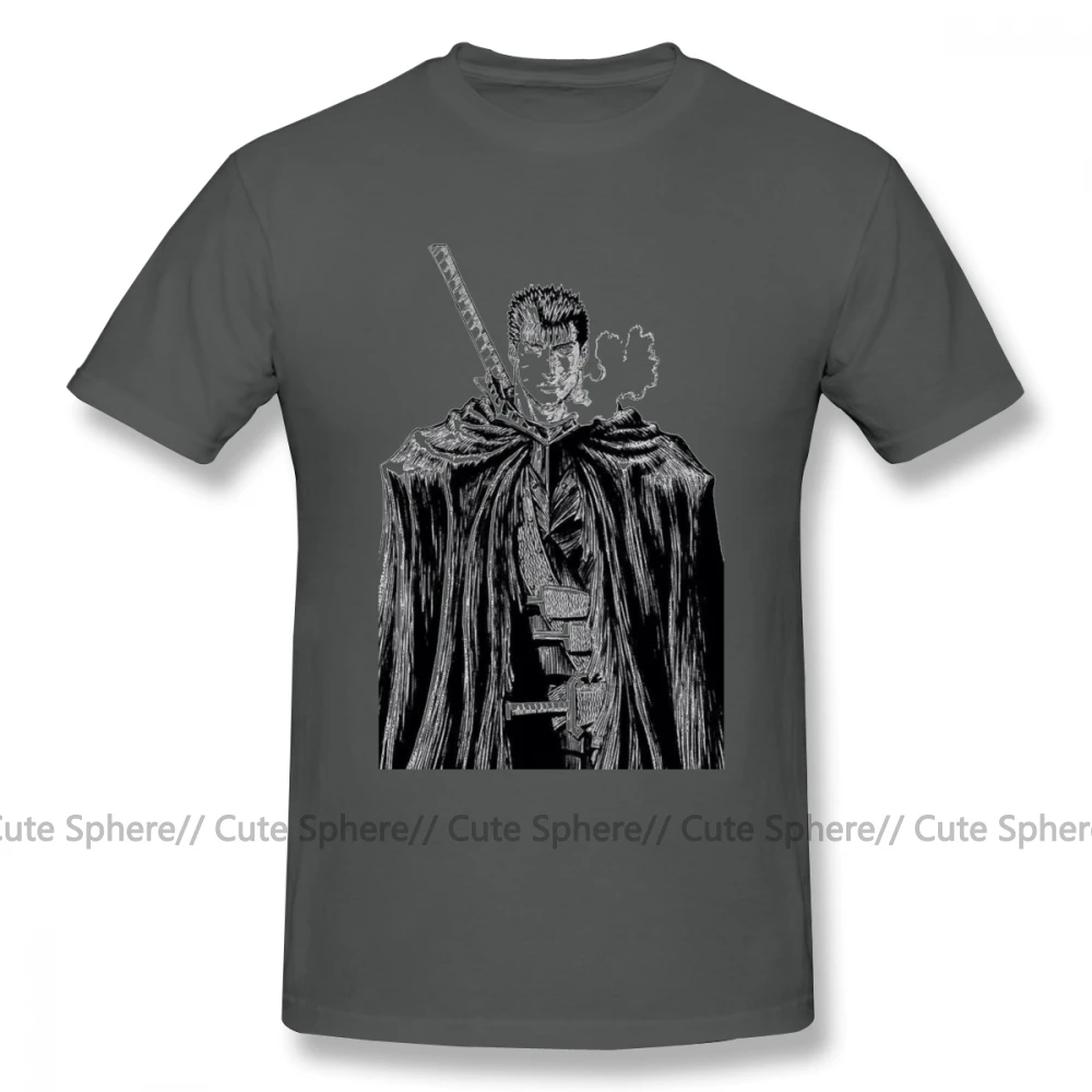 Футболка Guts Berserk Guts, Мужская футболка с принтом, 100 хлопок, короткий рукав, негабаритная Классическая забавная футболка
