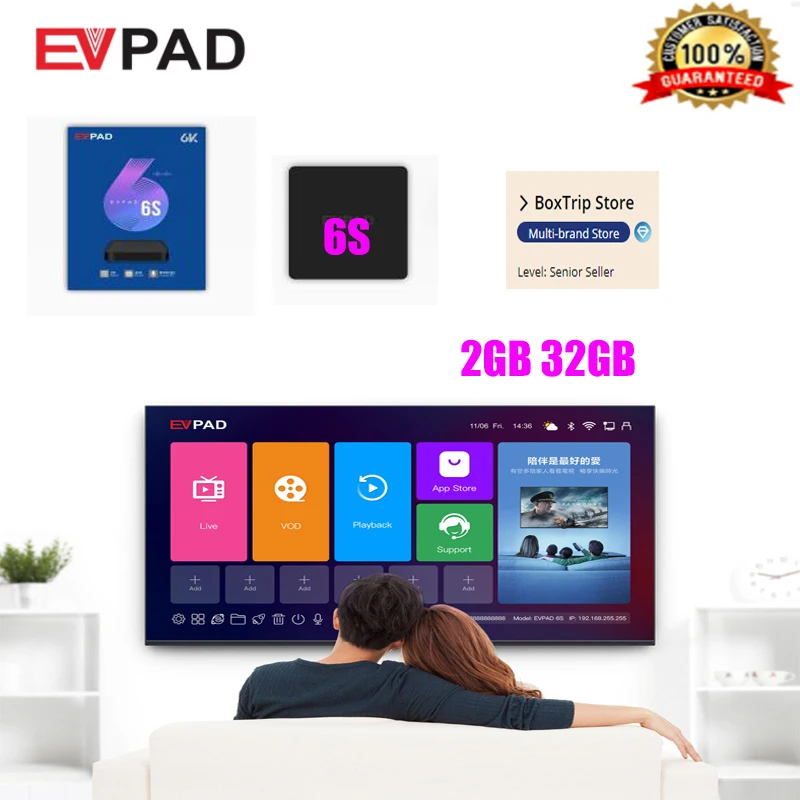 [Подлинный] 2021 evpad 6s Корейский Японский Телевизор android 6k tvbox evpad6p 128g Лидер продаж в SG