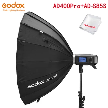 

Godox AD400 Pro All-in-One Outdoor Flash WITSTRO &Godox AD-S85S Silver Deep Parabolic Softbox with Honeycomb Grid