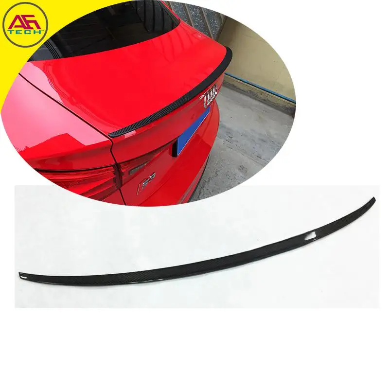 Carbon fiber Sline style back boot lip spoiler wing trunk spoiler auto rear spoiler wing for Audi A3 S3 sedan