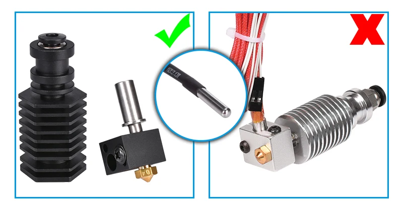 V6 Hotend Upgrade Kit 1,75 мм дистанционный Wade экструдер с 12 В 24 в нагреватель HT-NTC100K термистор Боуден Экструдер 3d части принтера