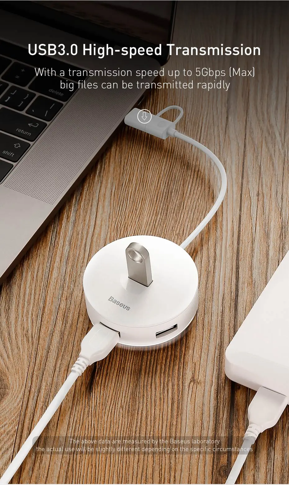 Baseus usb-хаб USB C для нескольких портов USB3.0 USB 3,0 type C концентратор разветвитель для Macbook Pro Air PC компьютер USB-C type-C HAB адаптер