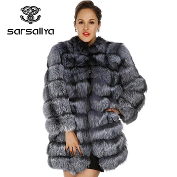 

SARSALLYA 2016 new real fox fur coat mink coats women winter jacket women Free shipping real fur coat
