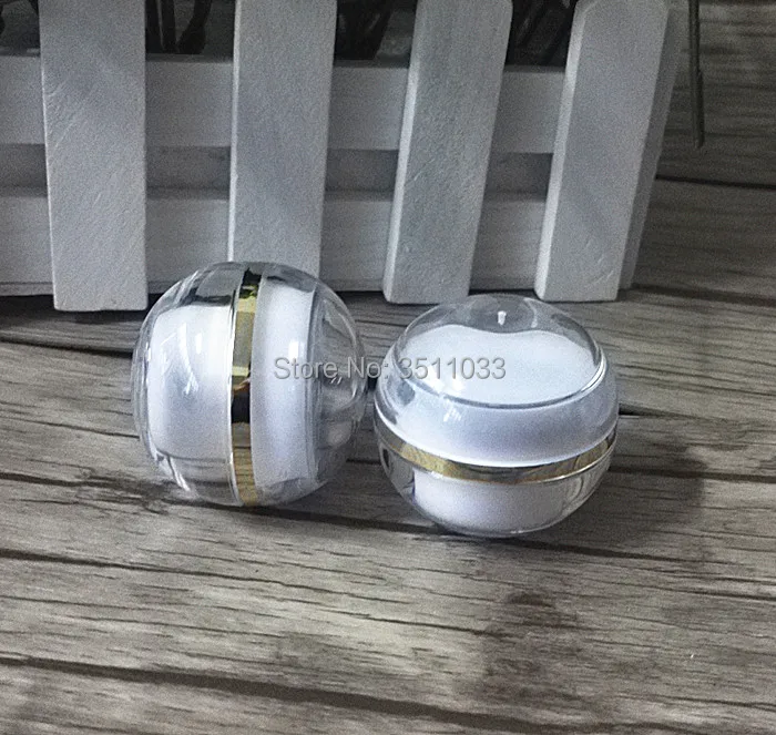 Мерная белая баночка для крема пустая круглая косметическая Сфера инструменты