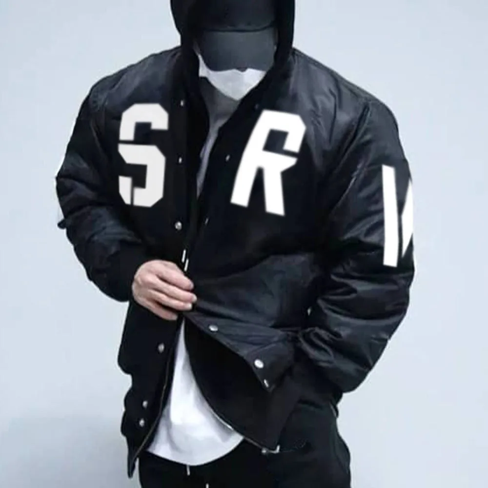 

Men's 2020 spring and autumn new trend jacket loose large size casual stand collar jacket sports baseball uniform