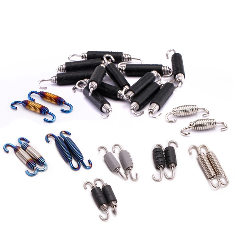 Spedizione Gratuita 2 Pz Universale Moto Scarico In Acciaio Inox Ganci A Molla Accessori Per Akrapovic Yoshimura Scarico Slip On