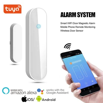 

2.4G WIFI Door Sensor Wireless Smart Window Door Window Sensor Detector APP supports tuya Alexa/Google home linkage