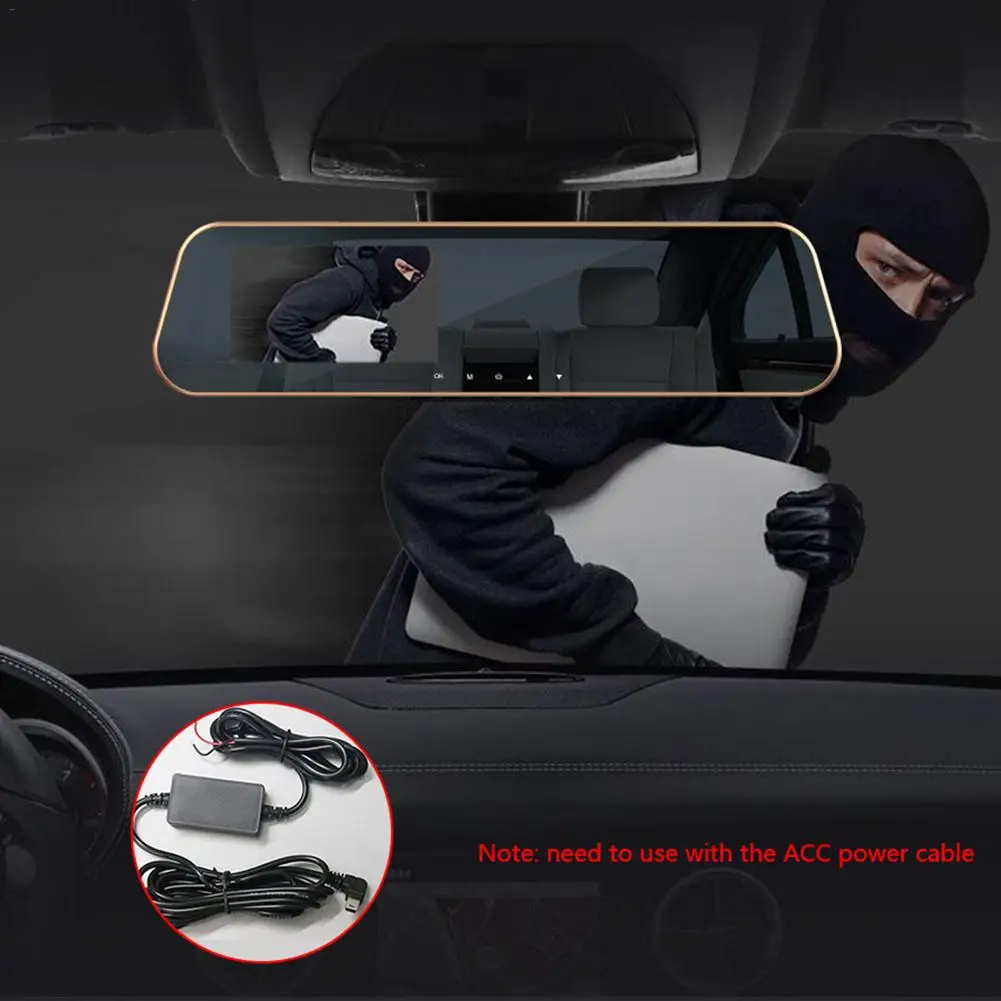 4," Автомобильный проигрыватель Dash Cam с двойным объективом реверсивное изображение g-сенсор монитор парковки широкоугольная камера с записью автомобильные аксессуары